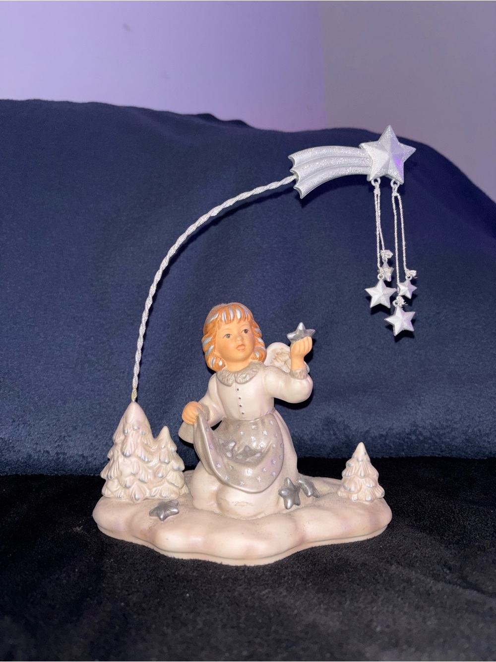 Goebel Cream and Silver Angel with Shooting Star